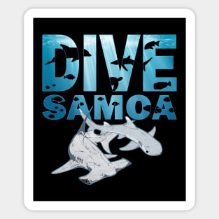 Hammerhead and Whitetip Reef Shark Dive Samoa Sticker